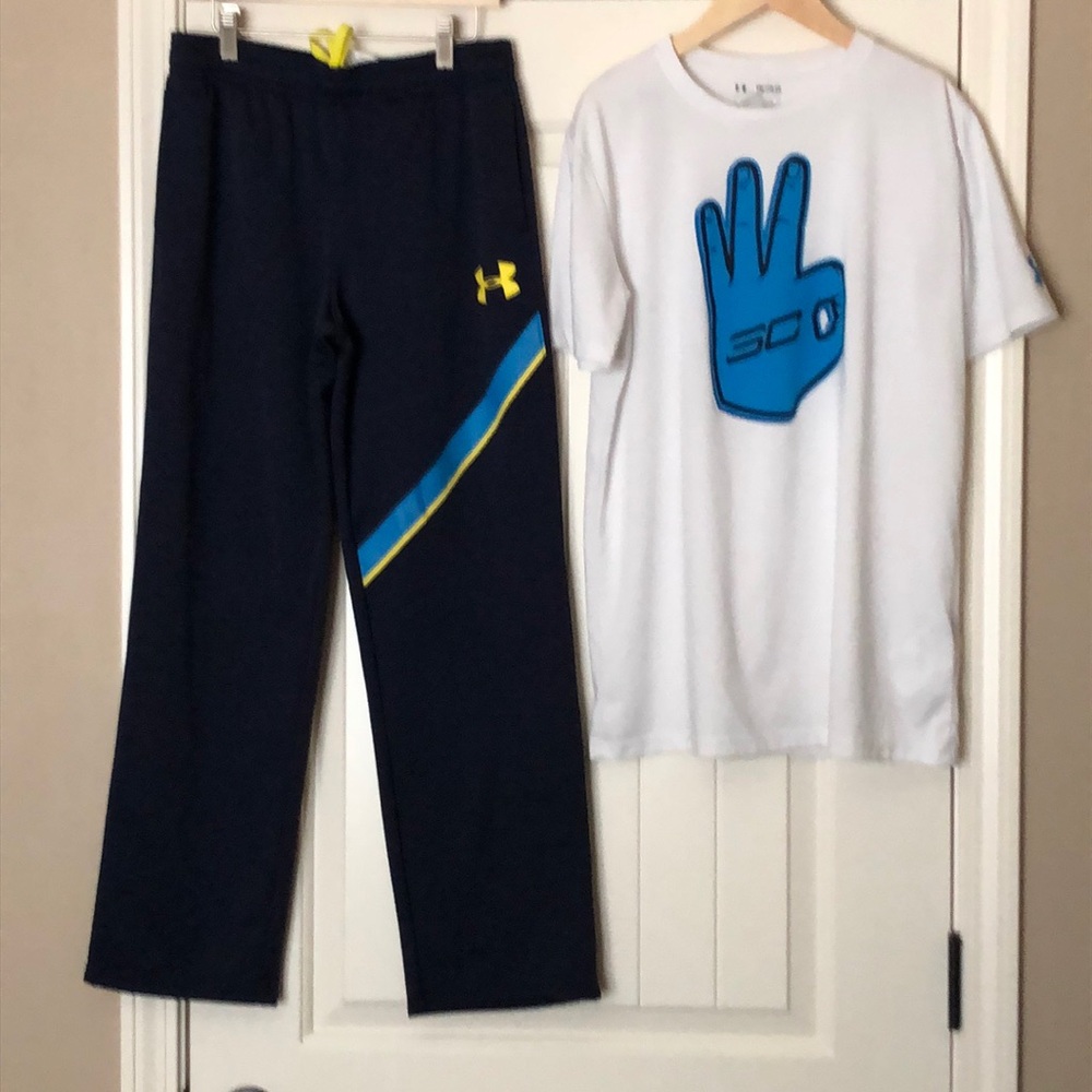 Youth SC(Steph Curry)Under Armor Coupe Pant &shirt